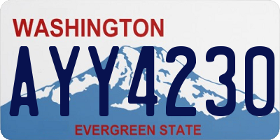 WA license plate AYY4230