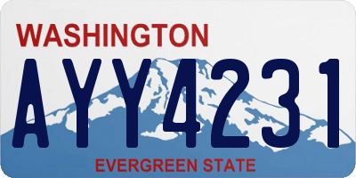 WA license plate AYY4231