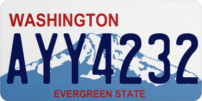 WA license plate AYY4232