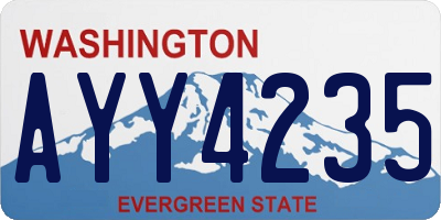 WA license plate AYY4235