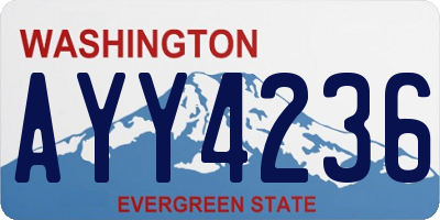 WA license plate AYY4236