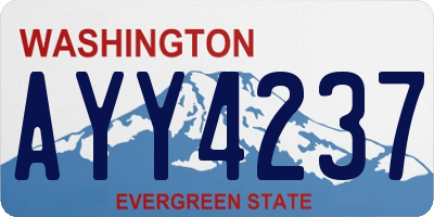 WA license plate AYY4237