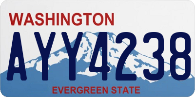 WA license plate AYY4238