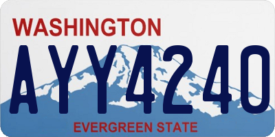 WA license plate AYY4240