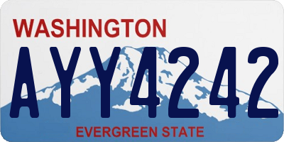 WA license plate AYY4242