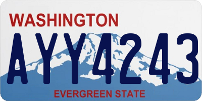 WA license plate AYY4243