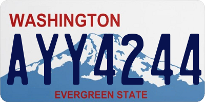 WA license plate AYY4244