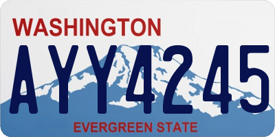 WA license plate AYY4245