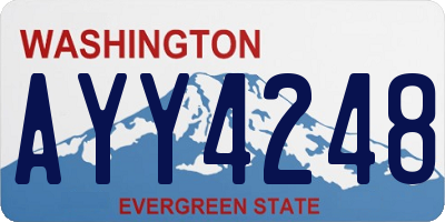 WA license plate AYY4248