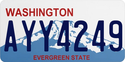 WA license plate AYY4249