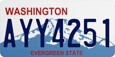 WA license plate AYY4251