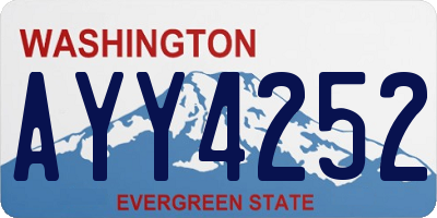 WA license plate AYY4252