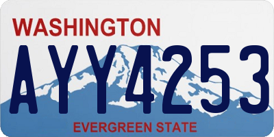 WA license plate AYY4253