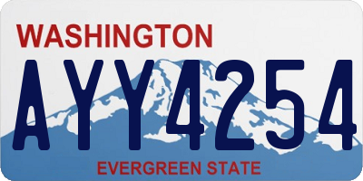 WA license plate AYY4254