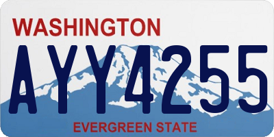 WA license plate AYY4255