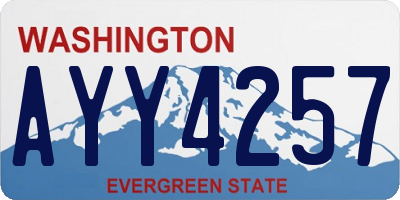 WA license plate AYY4257