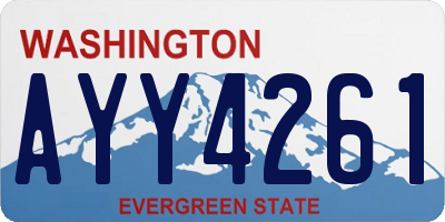 WA license plate AYY4261