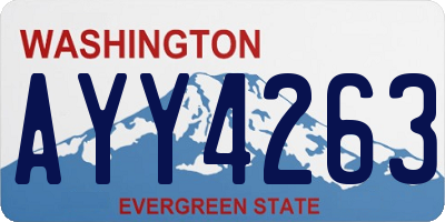 WA license plate AYY4263