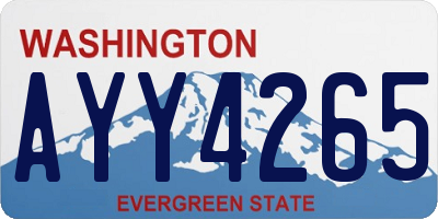 WA license plate AYY4265