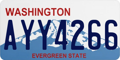 WA license plate AYY4266