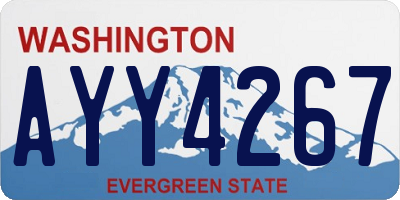 WA license plate AYY4267