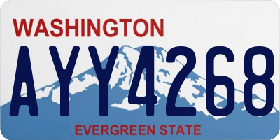 WA license plate AYY4268