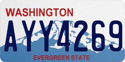 WA license plate AYY4269