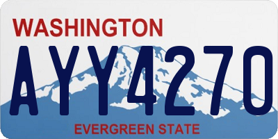 WA license plate AYY4270