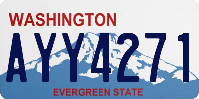 WA license plate AYY4271