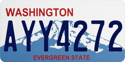 WA license plate AYY4272