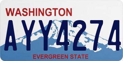 WA license plate AYY4274