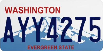 WA license plate AYY4275