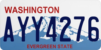 WA license plate AYY4276