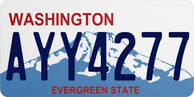 WA license plate AYY4277