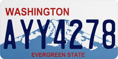 WA license plate AYY4278