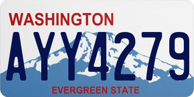 WA license plate AYY4279