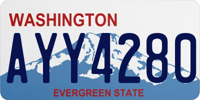 WA license plate AYY4280