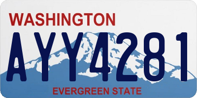 WA license plate AYY4281