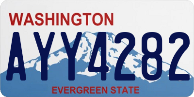 WA license plate AYY4282