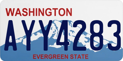 WA license plate AYY4283