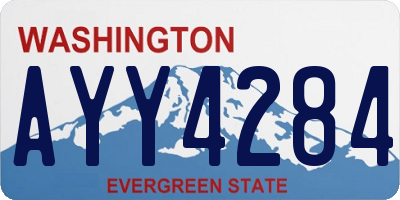 WA license plate AYY4284