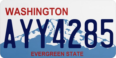 WA license plate AYY4285