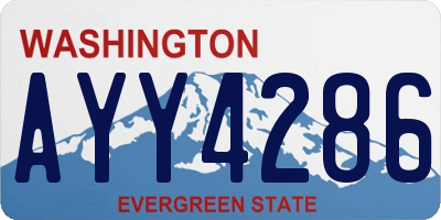 WA license plate AYY4286