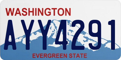 WA license plate AYY4291