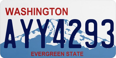 WA license plate AYY4293