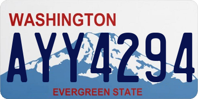 WA license plate AYY4294