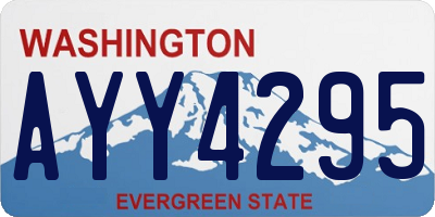 WA license plate AYY4295