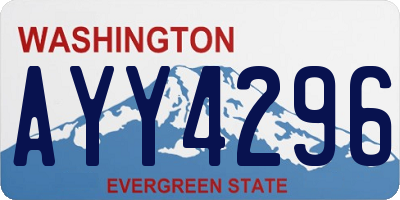 WA license plate AYY4296