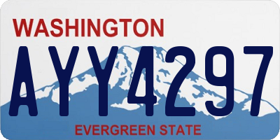 WA license plate AYY4297