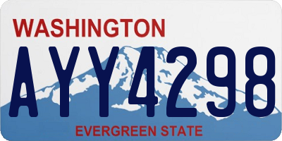 WA license plate AYY4298